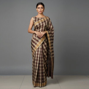 Chiralapattu Cotton – Coffee Brown & Beige