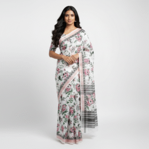 Mulmul Muse – White, Yellow & Blue