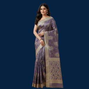 Aurelia Silk – Violet (Ajrakh Silk)