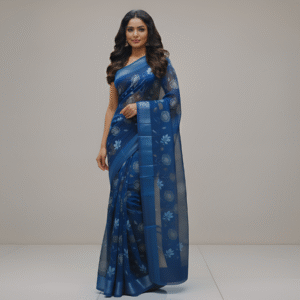 Rich Royal-Blue Georgette